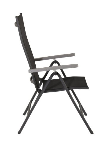 VENTURE DESIGN Albany Light 5-pos hagestol, med armlener - svart tekstilene og sort aluminium