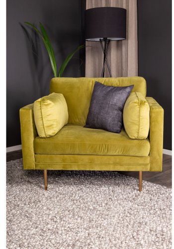 VENTURE DESIGN Boom lenestol, med armlener - grnn polyester og metall