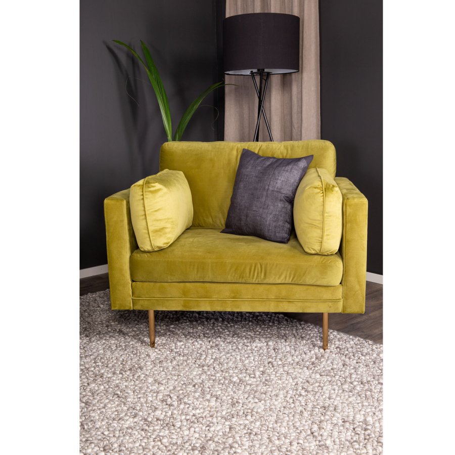 VENTURE DESIGN Boom lenestol, med armlener - grnn polyester og metall