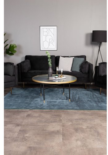 VENTURE DESIGN Boom 3-seters sofa - svart polyester og metall