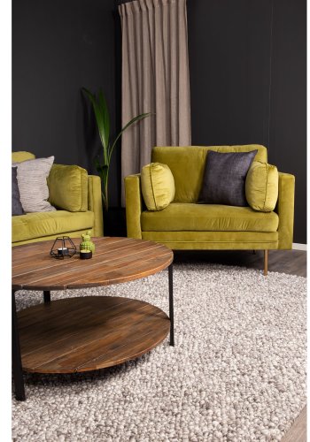 VENTURE DESIGN Boom lenestol, med armlener - grnn polyester og metall