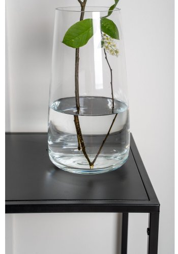 VENTURE DESIGN Sidebord i stl, rektangulrt - svart stl (38x37)