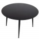 Venture Design Dipp Esstisch, rund – schwarzes MDF und schwarzes Metall (115)