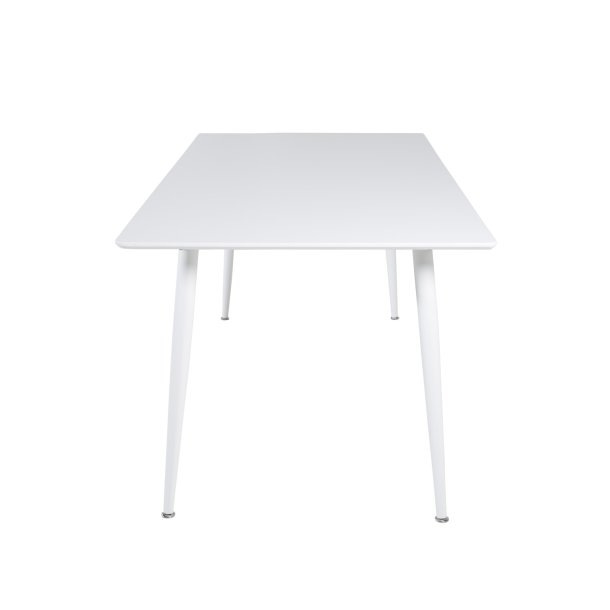 VD Polar spisebord-hvid MDF og hvid metal(180x90)
