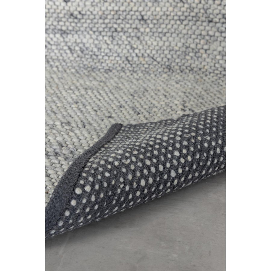 VENTURE DESIGN Ganga-Teppich – graue Wolle und Baumwolle (170 x 240)