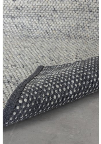 VENTURE DESIGN Ganga-Teppich – graue Wolle und Baumwolle (200 x 300)