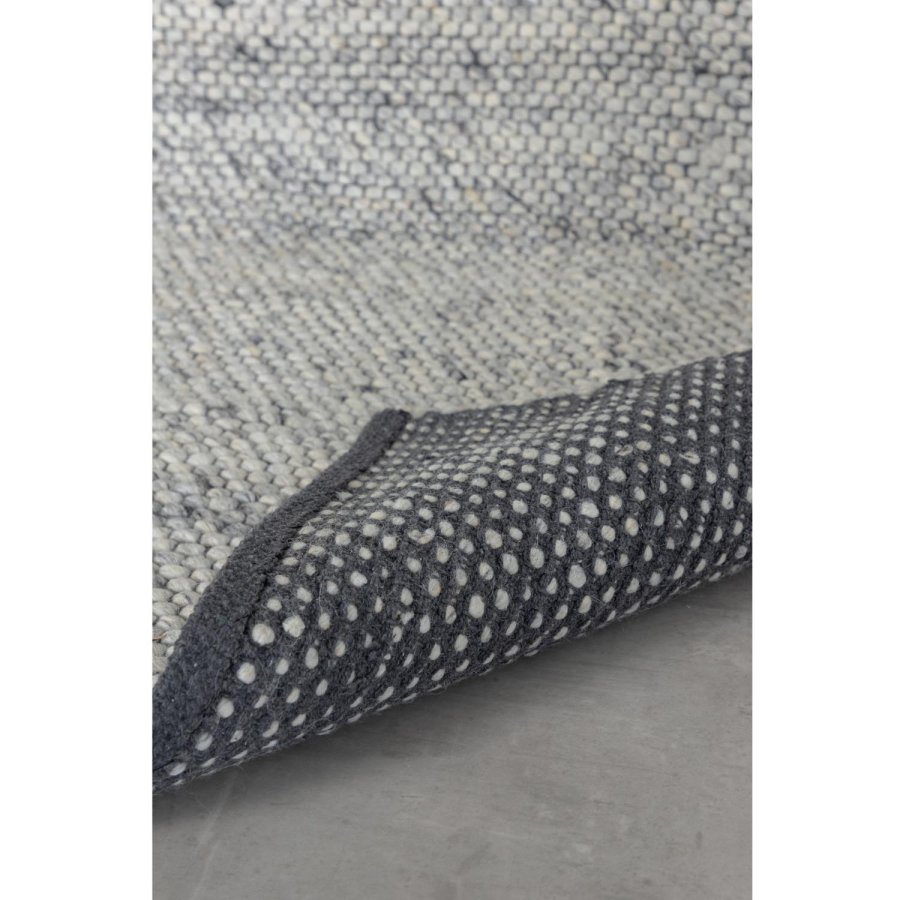 VENTURE DESIGN Ganga-Teppich – graue Wolle und Baumwolle (200 x 300)