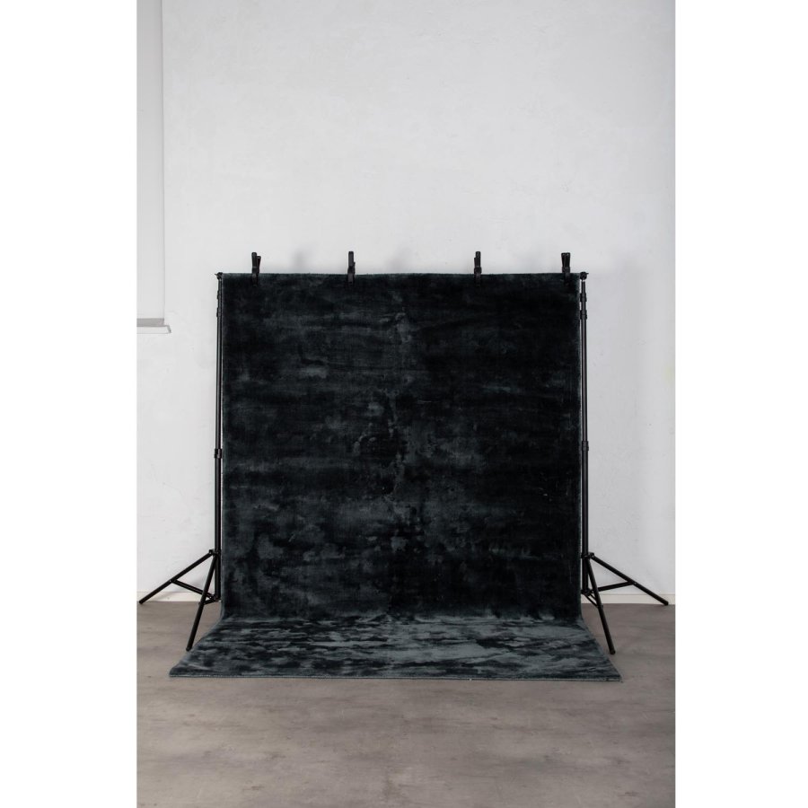 VENTURE DESIGN Indra-teppe - grafittgr viskose og bomull (200x300)