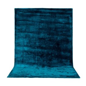 VENTURE DESIGN Indra-teppe - turkis viskose og bomull (250x350)