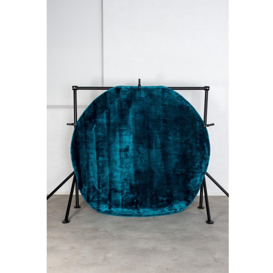 VENTURE DESIGN Indra-teppe - turkis viskose og bomull (200)