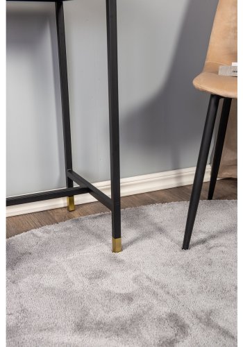 VENTURE DESIGN Polar spisestuestol - beige velur og sort metall