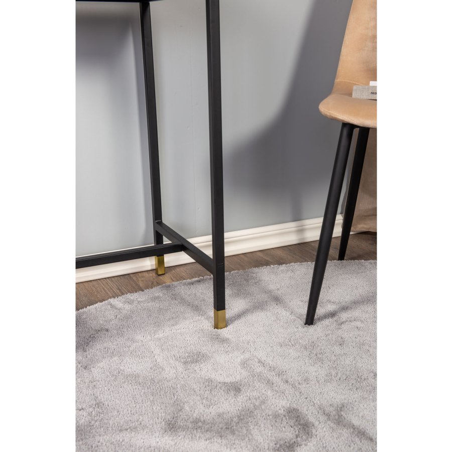 VENTURE DESIGN Polar spisestuestol - beige velur og sort metall