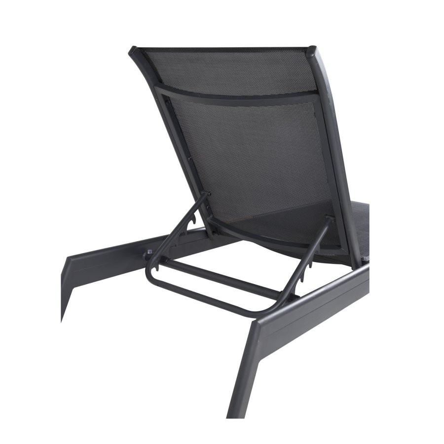 VENTURE DESIGN Mexico Utomhus Solstol - Svart Tyg och Alu