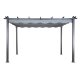 VENTURE DESIGN Lazio pergola, rektangulr - gr polyester og svart aluminium (393x293)