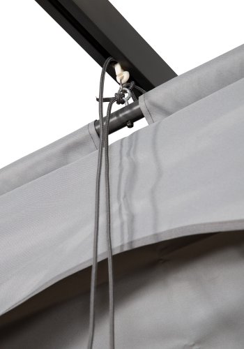 VENTURE DESIGN Lazio pergola, rektangulr - gr polyester og svart aluminium (393x293)