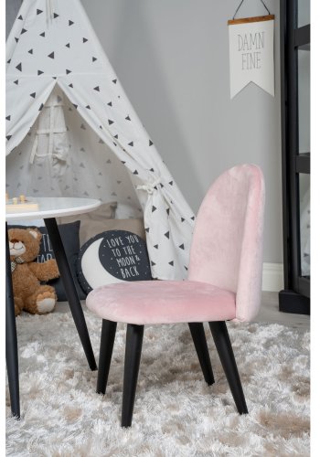 VENTURE DESIGN Plaza brnebord og 2 brnestole - hvid MDF/sort metal og lyserd fljl/sort metal