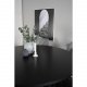 VENTURE DESIGN Copenhagen spisebordsett, m. 6 stoler - sort fin�r/svart metall og gr� fl�yel/svart metall