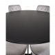 VENTURE DESIGN Copenhagen spisebordsett, m. 6 stoler - sort fin�r/svart metall og gr� fl�yel/svart metall