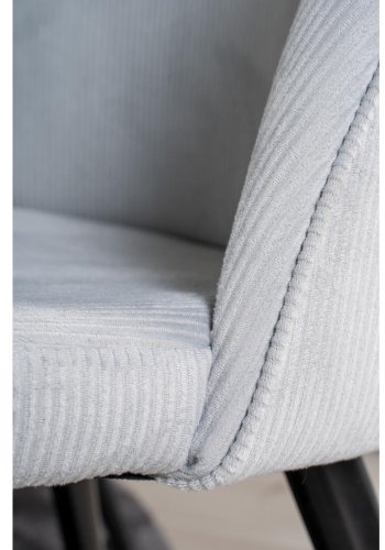 VENTURE DESIGN Copenhagen spisebordsett, m. 6 stoler - sort fin�r/svart metall og gr� fl�yel/svart metall