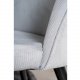 VENTURE DESIGN Copenhagen spisebordsett, m. 6 stoler - sort fin�r/svart metall og gr� fl�yel/svart metall