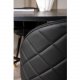 VENTURE DESIGN Copenhagen spisebordsett, m. 6 stoler - sort fin�r/svart metall og sort PU/svart metall