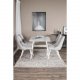 VENTURE DESIGN Polar spisebordsett, m. 4 stoler - hvit MDF/hvit metall og lys gr polyester/hvit metall