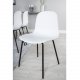 VENTURE DESIGN Polar spisebordsett, m. 6 stoler - hvit MDF/hvit metall og hvit plast/svart metall
