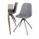 VENTURE DESIGN Polar spisebordsst, m. 6 stole -  brun valnddefolie MDF/metal, sort PU/sort metal