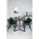 VENTURE DESIGN Marina spisebordsst, m. 6 stole - sort finer/sort metal og grn fljl/sort metal