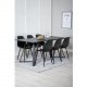 VENTURE DESIGN Marina spisebordsst, m. 6 stole - sort finer/sort metal og sort plastik/sort jern