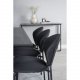 VENTURE DESIGN Marina spisebordsst, m. 6 stole - sort finer/sort metal og sort stof/sort metal