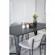 VENTURE DESIGN Marina spisebordsst, m. 6 stole - sort finer/sort metal og gr stof/sort metal