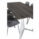 VENTURE DESIGN Marina spisebordsst, m. 6 stole - gr finer/hvid metal og gr plastik/gr metal