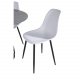 VENTURE DESIGN Estelle spisebordss�t, m. 4 stole - sort marmor/sort metal og hvid plastik/sort metal