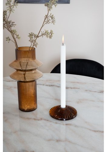 VENTURE DESIGN Estelle Esstisch-Set, mit 4 St&uuml;hlen &ndash; wei&szlig;er Marmor/schwarzes Metall und schwarzer Stoff/schwarzes Metall