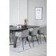 VENTURE DESIGN Marina spisebordsst, m. 6 stole - sort finer/sort metal og gr plastik/sort metal