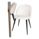 VENTURE DESIGN Slider spisebordsett, m. 6 stoler - rkt eikefiner/eik og beige flyel/svart metall