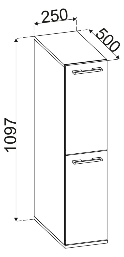 VCM NORDIC Sadilo L baderomsdeler, m. 2 skuffer - hvitt tre