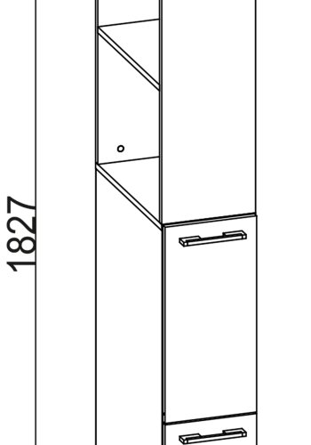 VCM NORDIC Sadilo XL baderomsdeler, m. 2 pne rom og 2 skuffer - hvitt tre