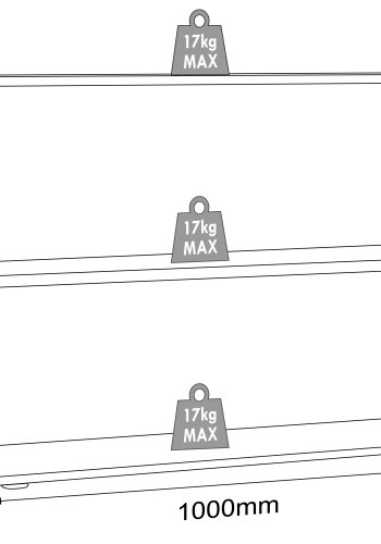 VCM NORDIC Salia B100 Büroregal, mit 1 verstellbaren Boden - Weiß und Naturholz