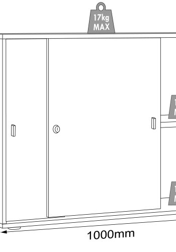 VCM NORDIC Salia B100 kontorbokhylle, m. 2 skyvedrer, ls, 1 justerbar hylle - antrasittgr og naturlig tre