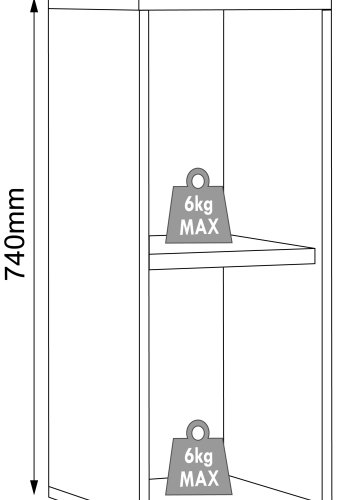 VCM NORDIC Salia B30 kontorbokhylle, m. 1 justerbar hylle - antrasittgr og naturlig tre