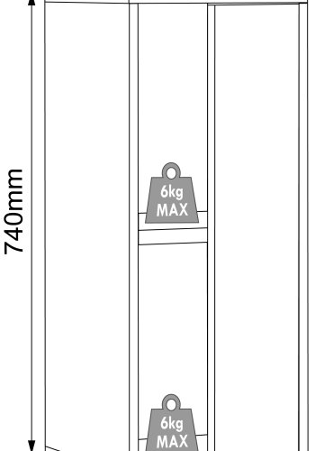 VCM NORDIC Salia B30 Büroregal, mit 1 Tür und 1 verstellbarem Boden - Anthrazitgrau und Naturholz
