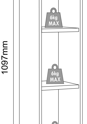 VCM NORDIC Salia B30 Büroregal, mit 2 verstellbaren Böden - Anthrazitgrau und Naturholz