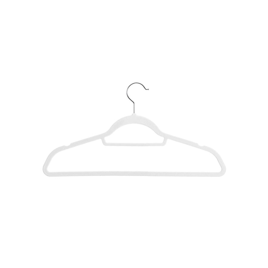 SONGMICS CRF020W01 t�jb�jle, m. 360� drejelig krog, skridsikker - hvid fl�jl og st�l (s�t med 20)