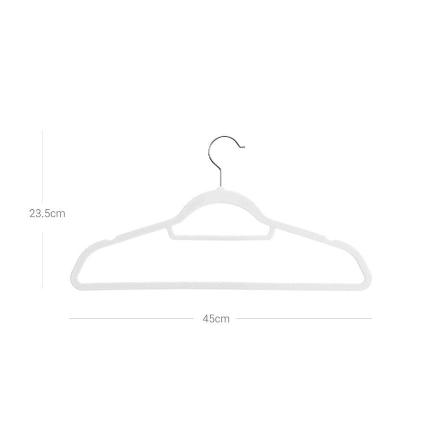 SONGMICS CRF020W01 t�jb�jle, m. 360� drejelig krog, skridsikker - hvid fl�jl og st�l (s�t med 20)