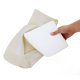 SONGMICS LYY10M gyngestol, m. arml�n, justerbar fodst�tte i 5 pos. - beige bomuld stof og natur birketr�
