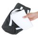 SONGMICS LYY10G gyngestol, m. arml�n, justerbar fodst�tte i 5 pos. - gr� bomuld stof og natur birketr�