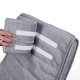 SONGMICS gyngestol, m. arml�n, justerbar fodst�tte i 5 pos. - gr� kunsth�r stof og natur birketr�