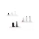 SONGMICS v�greol med 3 s�t sv�vende hylder til billedrammer og b�ger, 38 x 10 cm, MDF hvid LWS38WT
